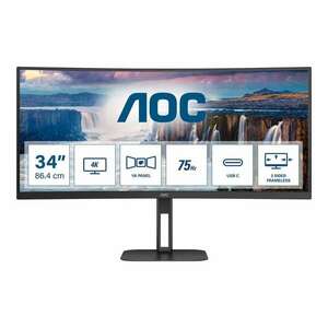 AOC LED Curved-Display CU34V5C - 86.4 cm (34") - 3440 x 1440 UWQHD (CU34V5C) kép