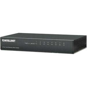 Intellinet 8-Port Fast Ethernet Office Switch Fast Ethernet (10/100) Fekete (523318) kép