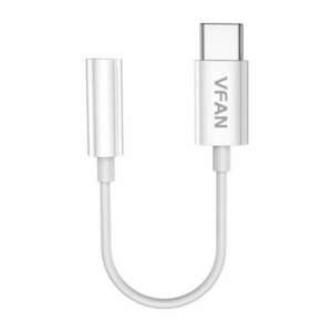 Vipfan L08 USB-C és mini jack 3.5mm AUX kábel 10cm fehér (L08) kép