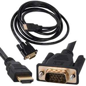 Hdmi - vga kábel 2m gold full hd csatlakozók d-sub kábel kép