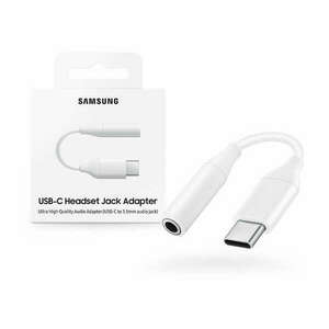 Samsung gyári Type-C - 3, 5 mm jack átalakító adapter - Samsung EE-UC10JUWEGUS - fehér kép