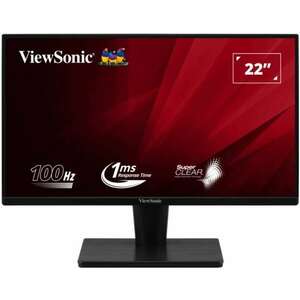 ViewSonic VA2215-H 22" FHD monitor, SuperClear MVA LED, VGA, HDMI, Frameless Design, Adaptive Sync, 75Hz, Fekete kép