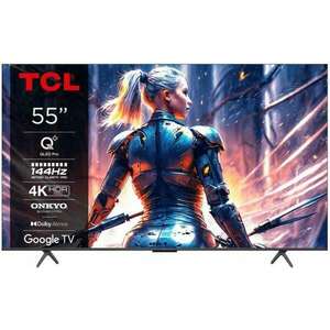 TCL 55T8B Smart LED Televízió, 139 cm, 4K, QLED, HDR, Google TV kép