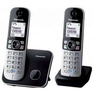 Panasonic KX-TG6812PDB DUO DECT Black (KX-TG6812PDB) kép