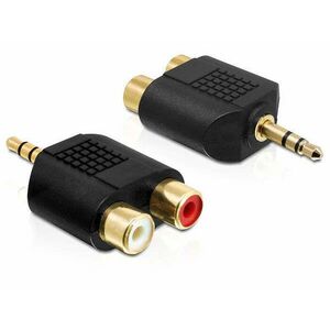 Delock Átalakító - 65365 (3.5 mm Jack > 2 x RCA, apa/anya) kép