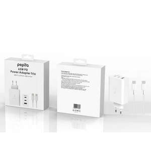 Pepita Trio Hálózati adapter töltőkábellel PD 65W USB-C/USB-A kép