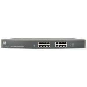 LevelOne GSW-1657 switch (10/100/1000Mbit/s, 16 port, rackbe szerelhető) kép