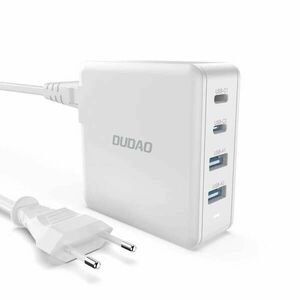 Dudao A100EU GaN 100W 2xUSB-C / 2xUSB-A wall charger white kép