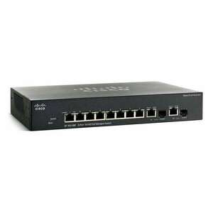 Cisco SF302-08 8 LAN 10/100Mbps 1 miniGBIC menedzselhető rack switch SRW208G-K9-G5 (SRW208G-K9-G5) kép