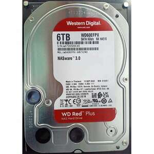 Western digital 3.5" hdd sata-iii 6tb 5400rpm 256mb cache, caviar red plus WD60EFPX kép