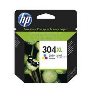 HP N9K07AE Tintapatron DeskJet 3720, 3730 nyomtatóhoz, HP 304XL, színes kép