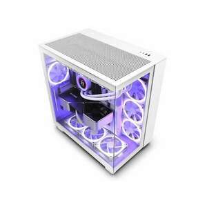 NZXT H9 Flow Fehér (Táp nélküli) ablakos ATX ház kép