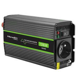 Qoltec Monolith áramátalakító és inverter Automatikus 1200 W Fekete kép