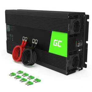 Green Cell INV22 áramátalakító és inverter Automatikus 1500 W Fekete kép