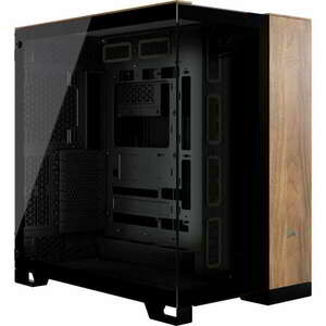 Corsair 6500X Midi Tower Extended ATX számítógépház - Fekete fém / Dió fa kép