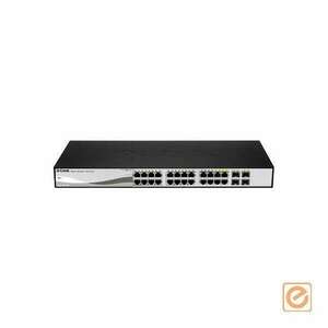 D-Link DGS-1210-24 24 Port Gigabit Smart Switch 24xport, Fémház, 24xGigabit, 4 Combo SFP ports, lásd részletek kép