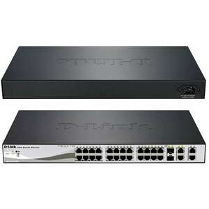 D-Link Switch - DES-1210-28P - 24x100Mbps+2x1000Mbps+2x1000Mbps/SFP 193W POE Budget L2 Fan Smart Managed kép