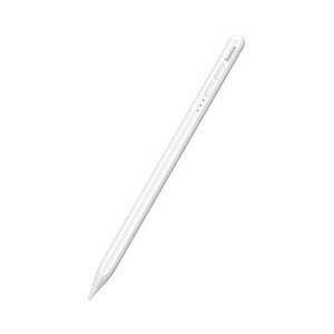 BASEUS SMOOTH WRITING érintő ceruza (aktív, LED jelzés + póthegy) FEHÉR Apple Pencil kompatibilis kép