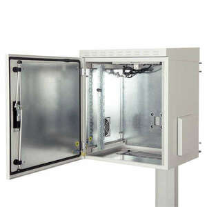 Lande LN-SBO-IP5516U6045-LG SAFEbox 19" 16U 600x450 kültéri szürke fali rack szekrény kép