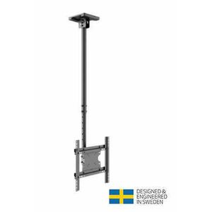 Multibrackets 5460 Single 3000 LCD/TV mennyezeti tartó, 32-55", 860-3130 mm, döntés: -5º- +15º, 70kg, fekete kép