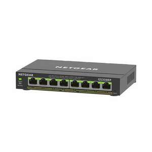 NETGEAR 8-Port Gigabit (GS308EP) Vezérelt L2/L3 Gigabit Ethernet (10/100/1000) Ethernet-áramellátás (PoE) Fekete kép