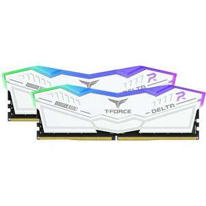 TeamGroup 48GB / 6400 T-Force Delta RGB DDR5 RAM KIT (2x24GB) - Fehér (FF4D548G6400HC32ADC01) kép