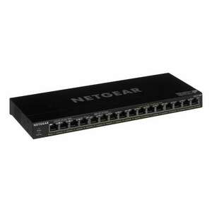 NETGEAR GS316P Gigabit Ethernet (10/100/1000) PoE támogatás Fekete kép