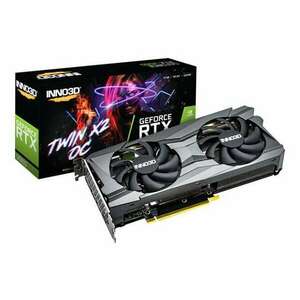 INNO3D GeForce RTX 3060 Twin X2 OC 12GB GDDR6 192-bit 3xDP+HDMI videókártya kép