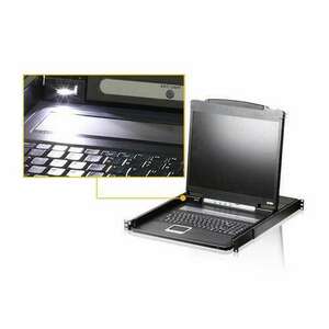 ATEN CL1000N KVM Console LCD 19'' + keyboard + touchpad 19'' 1U kép