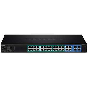 TRENDnet TPE-5028WS Gigabit Switch 28 Port Gbit Managed PoE+ 370W WebSmart 19" kép