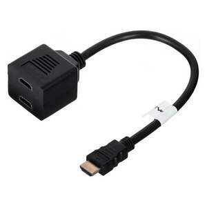 Lanberg HDMI - 2x HDMI elosztó Splitter 0.2m - Fekete kép