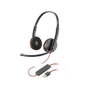 HP Poly Blackwire 3220 (USB Type-A) Vezetékes Headset - Fekete/Piros (BULK) kép