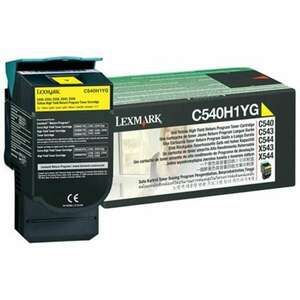 Lexmark C540 C544 X544 lézertoner eredeti Yellow 2K C540H1YG / megszűnő kép