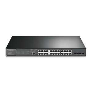 TP-Link TL-SG3428MP JetStream 24xGbE PoE+ LAN 4xGbE SFP port L2+ menedzselhető PoE switch kép