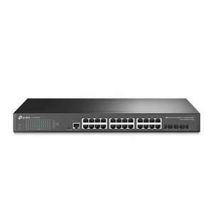 TP-Link TL-SG3428X JetStream 24xGbE LAN 4x10GbE SFP+ port L2+ menedzselhető switch kép