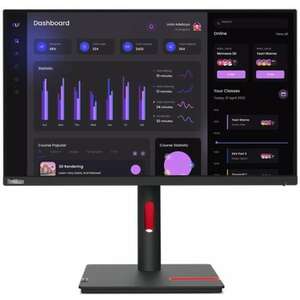 LENOVO Monitor ThinkVision T24i-30; 23, 8" FHD 1920x1080 IPS, 60 Hz, 16: 9, 1000: 1, 250cd/m2, 4ms, D-Sub, HDMI, DP kép