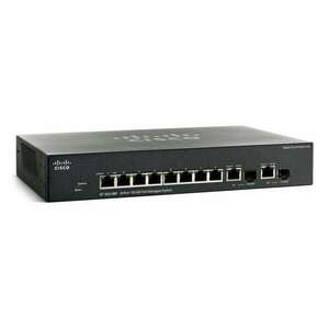 Cisco SF302-08 8 LAN 10/100Mbps 1 miniGBIC menedzselhető rack switch SRW208G-K9-G5 kép