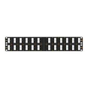 Nikomax UTP patch panel cat.5e 48 port 19" 2U döntött (NMC-RP48UD2-AN-2U-BK) kép