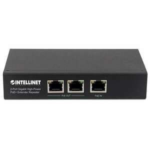 Intellinet 561266 Unmanaged Gigabit Ethernet (10/100/1000) PoE Fekete switch kép