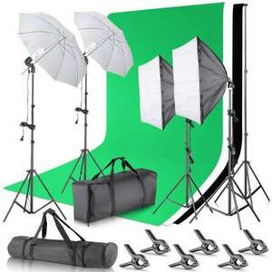 Photo Studio Kit Professional Lights / softbox / fotó háttér kép