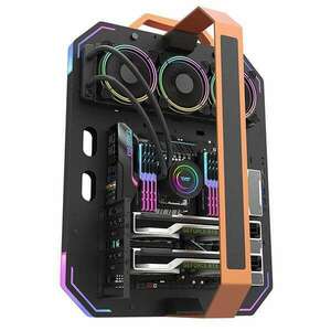 Darkflash BLADE-X 5 ATX, Micro-ATX, ITX, max. 450 mm GPU Fekete-Réz ablakos gamer számítógépház kép