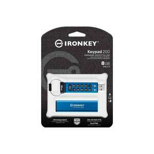 Kingston IKKP200/8GB IronKey Keypad 200 8 GB, USB 3.2 Gen 1 Kék pendrive kép