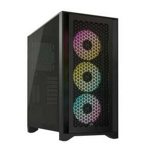 Corsair iCUE 4000D CC-9011240-WW RGB AIRFLOW táp nélküli ablakos ház fekete kép