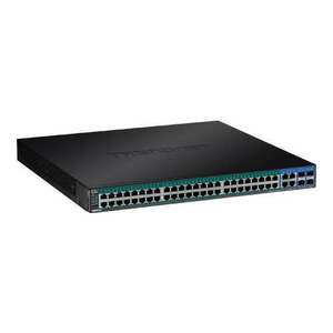 Switch 52 Gigabit Web Smart port, 48 x PoE+, 4 x Gigabit/SFP - TRENDnet kép