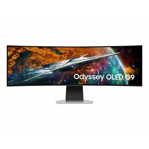 SAMSUNG Ívelt Gaming 240Hz OLED monitor 49" G95SC, 5120x1440, 32: 9, 250cd/m2, 0.03ms, HDMI/DP/3xUSB/WiFi/BT, hangszóró kép