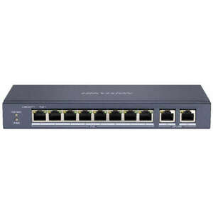 Hikvision Switch PoE - DS-3E0310P-E/M (8 port 100Mbps, 60W, 2xRJ45 1000Mbps) kép