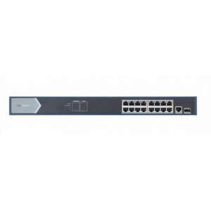 Hikvision Switch PoE - DS-3E0518P-E (16 port 1000Mbps, 250W, 1x RJ45, 1xSFP) kép