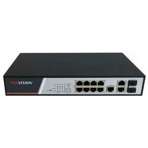 Hikvision Switch PoE - DS-3E2310P (8 port 100Mbps, 125W, 2 port 1000Mbps combo, menedzselhető) kép