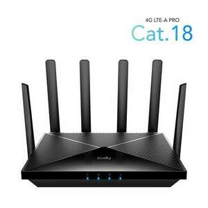 CUDY LT18 kétsávos AX1800 WIFI 6 MESH dual nanoSIM 4G (LTE CAT18) fekete router kép