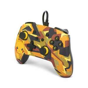 PowerA NSGP0094-01 Enhanced Nintendo Switch vezetékes Camo Storm Pikachu kontroller kép